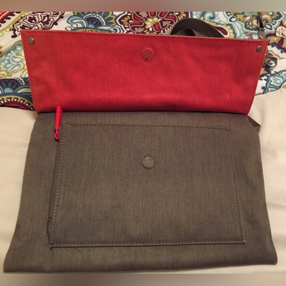 Sherpani Crossbody Olive with Orange Accents Multi Pockets Cloth - Picture 9 of 15